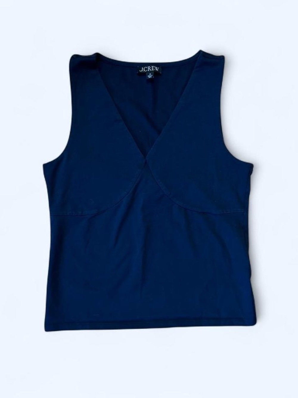 J. Crew Dark Blue V-Neck Sleeveless Tank